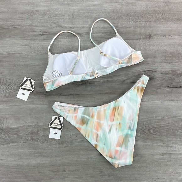 ☀️RVCA☀️DYE DREAM BRALETTE DYE DREAM MEDIUM FRENCH BIKINI SET - Picture 10 of 12